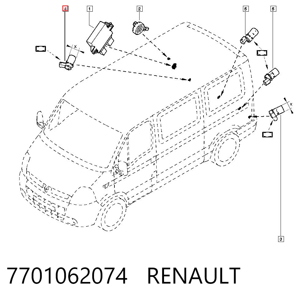Clio III Arka park sensörü