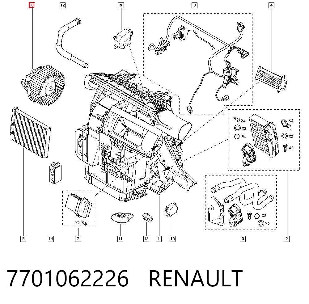 Renault Clio III Kalorifer fan motoru
