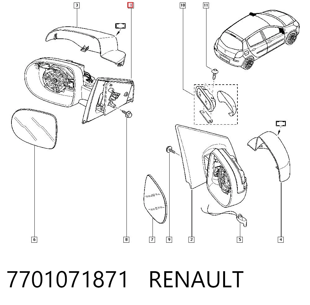 Renault Clio III Yan ayna Türkiye fiyatı