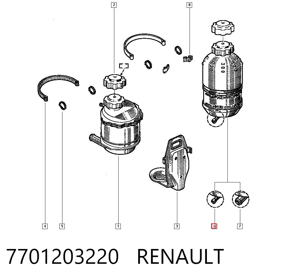 Renault 19 I Su deposu