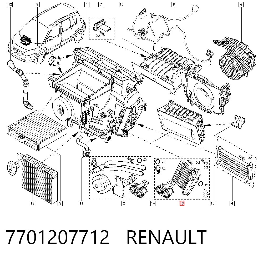 Megane II Kalorifer radyatörü