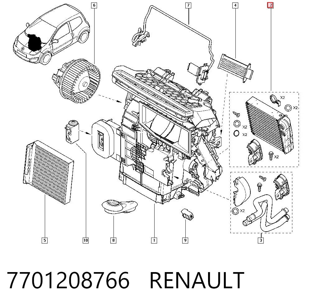 Renault Clio III Kalorifer radyatörü