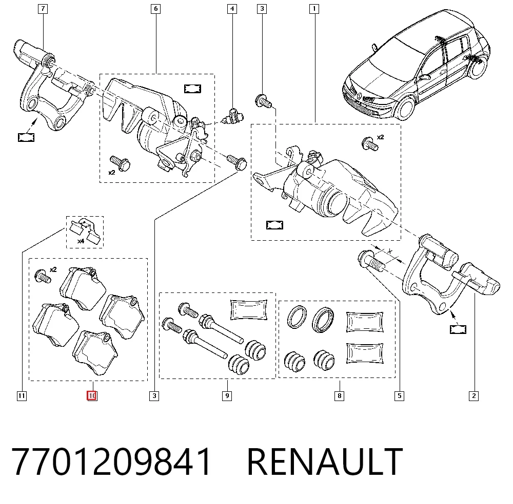 Renault Megane II Arka fren balatası Türkiye fiyatı