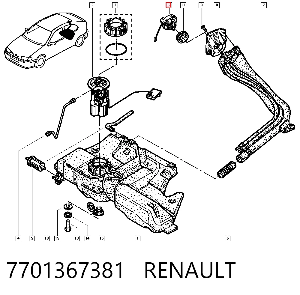 Renault Clio IV Depo kapağı fiyatı