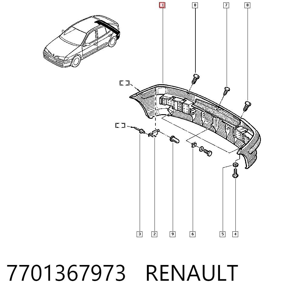 Renault Megane I Arka tampon fiyatları
