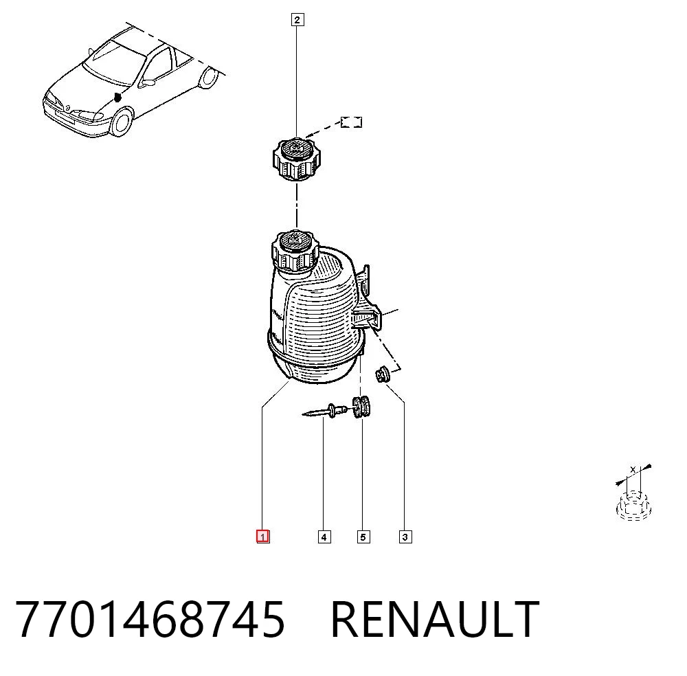 Renault Megane I Su deposu
