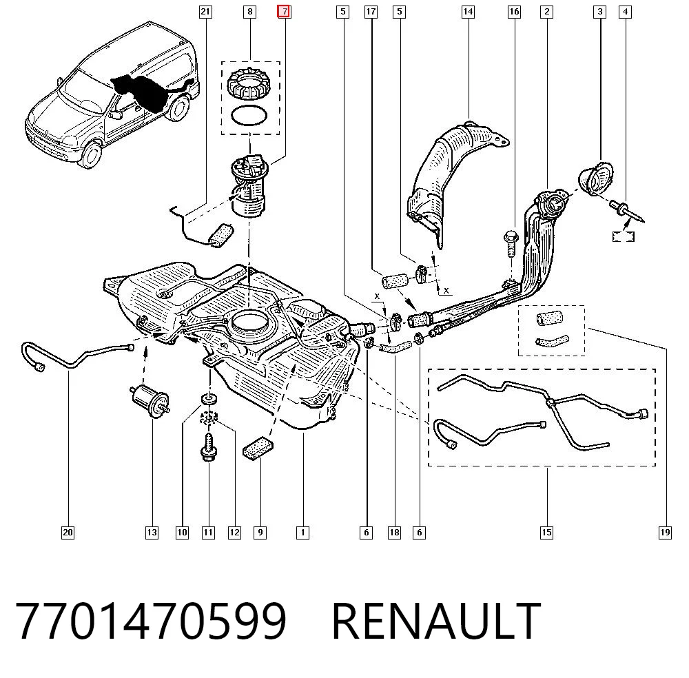 Renault Kangoo I Yakıt pompası Türkiye fiyatı