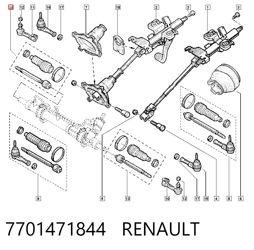 Renault Megane I Rot kolu