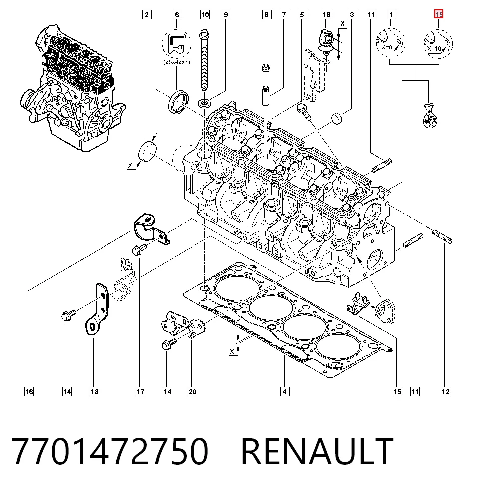 Renault Megane I Silindir kapağı Türkiye fiyatı