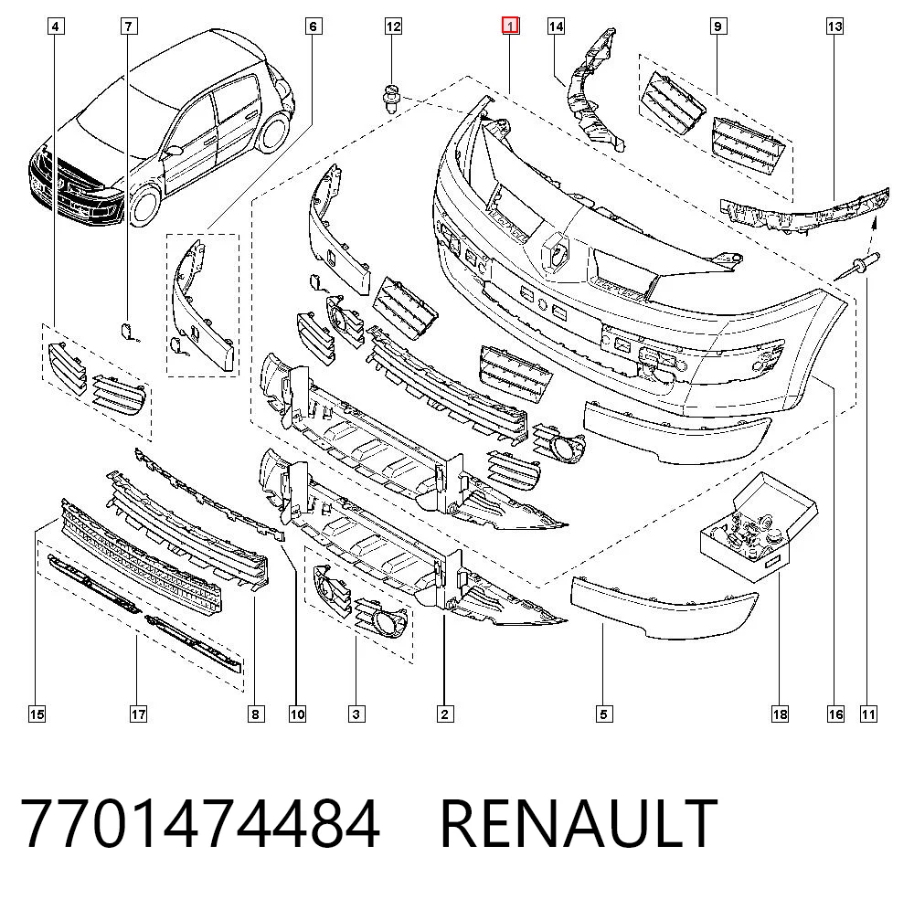 Renault Megane II (2003 - 2012) Ön tampon satın al