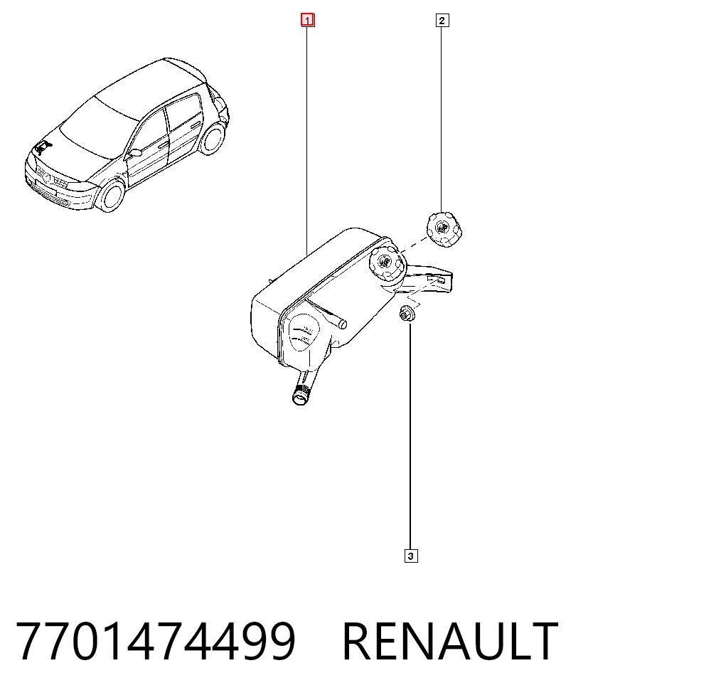 Megane II Su deposu