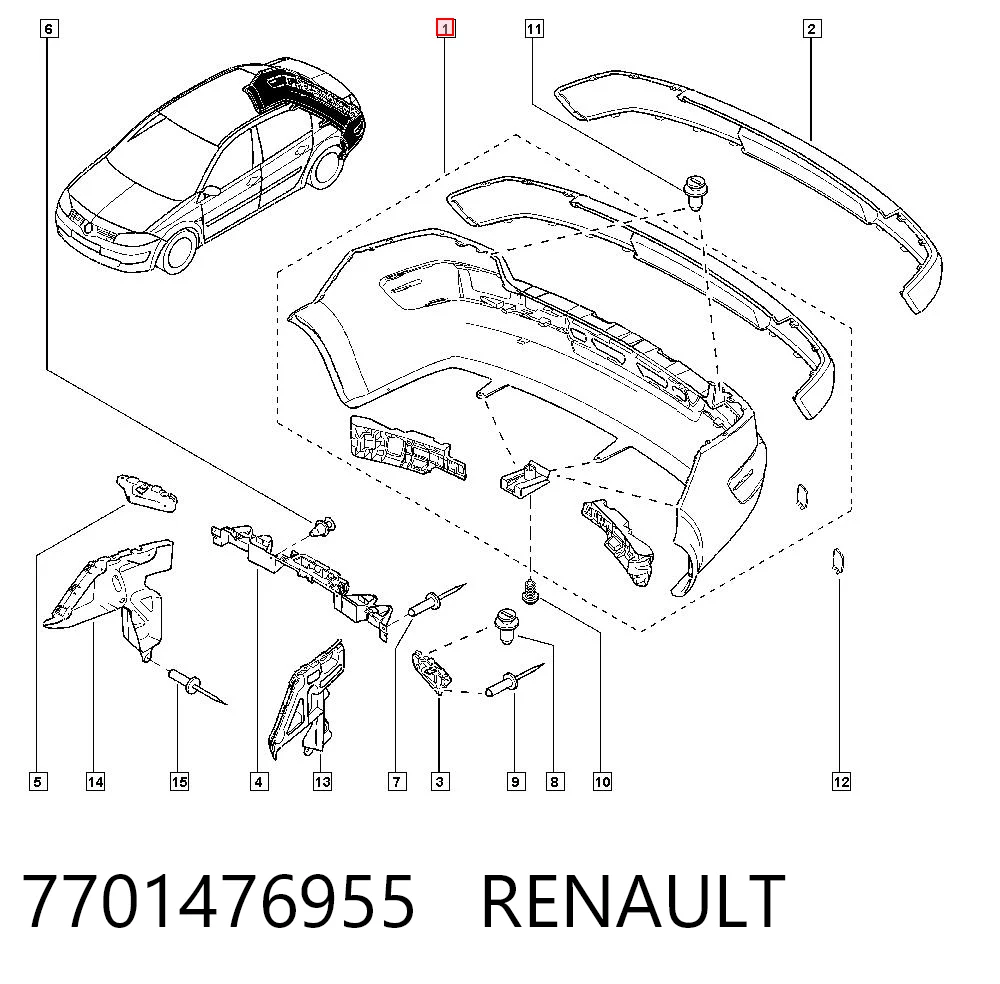 Megane II Arka tampon