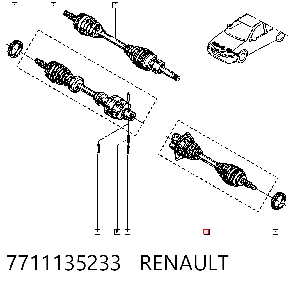 Renault Megane I Sol aks