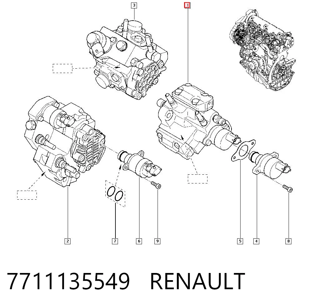 Renault Megane I Mazot pompası orijinal