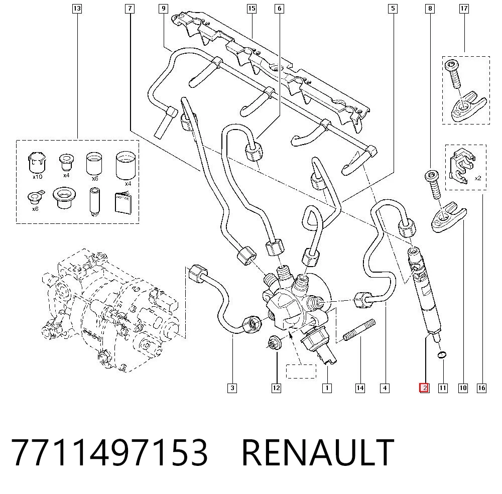 Renault Megane II (2003 - 2012) Yakıt enjektörü 