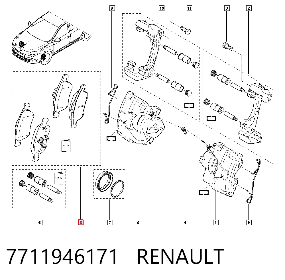 Renault Fluence  Fren balatası Türkiye fiyatı