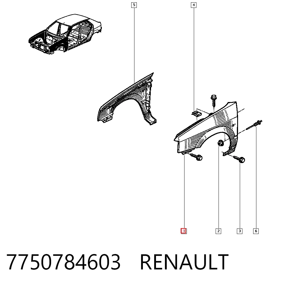 Renault 19 I (1988 - 1992) Sol ön çamurluk fiyatı