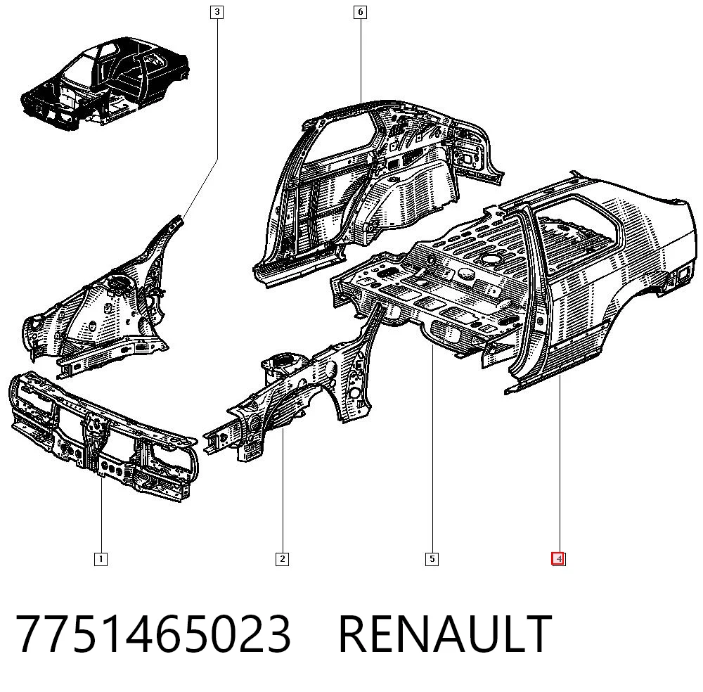 Renault 19 I (1988 - 1992) Arka sol çamurluk fiyatı