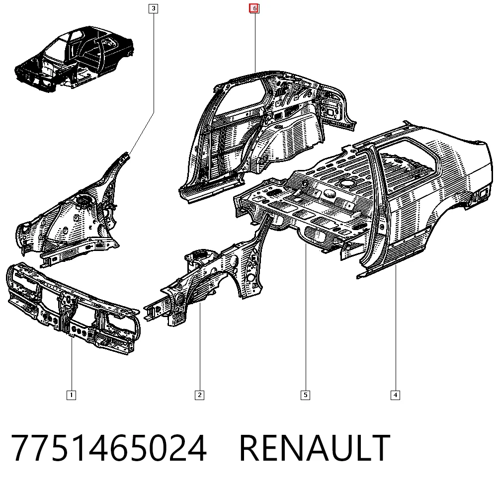Renault 19 I (1988 - 1992) Sağ arka çamurluk fiyatı