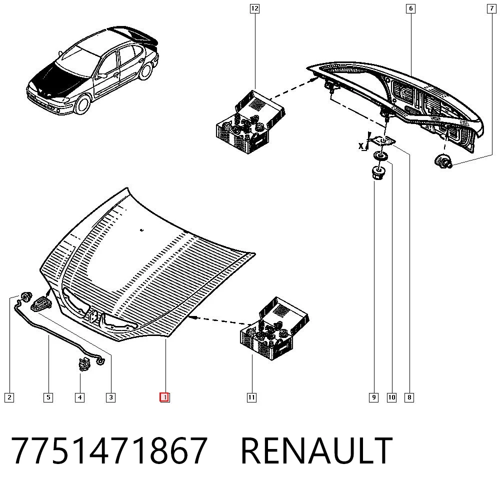 Renault Megane I Motor kaputu