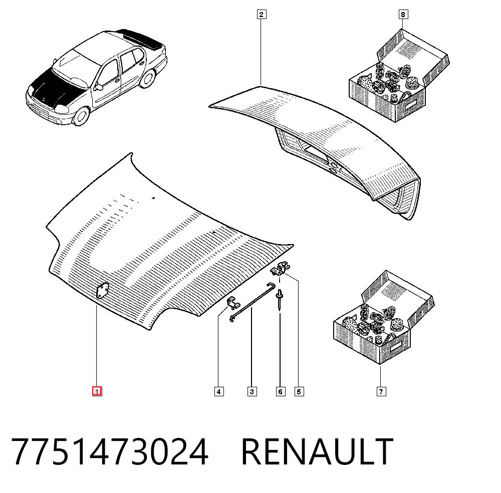 Clio II ön kaput