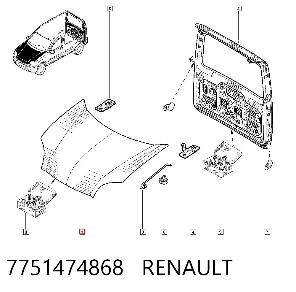 Renault Kangoo ön kaput Türkiye fiyatı
