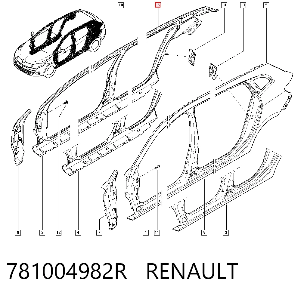 Renault Megane III (2008 - 2016) Sağ arka çamurluk fiyatı