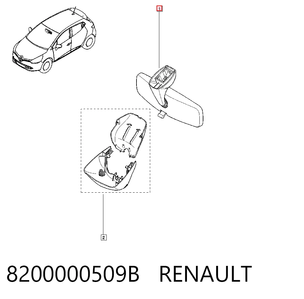 Renault Clio III (2005 - 2014) İç dikiz aynası fiyatı