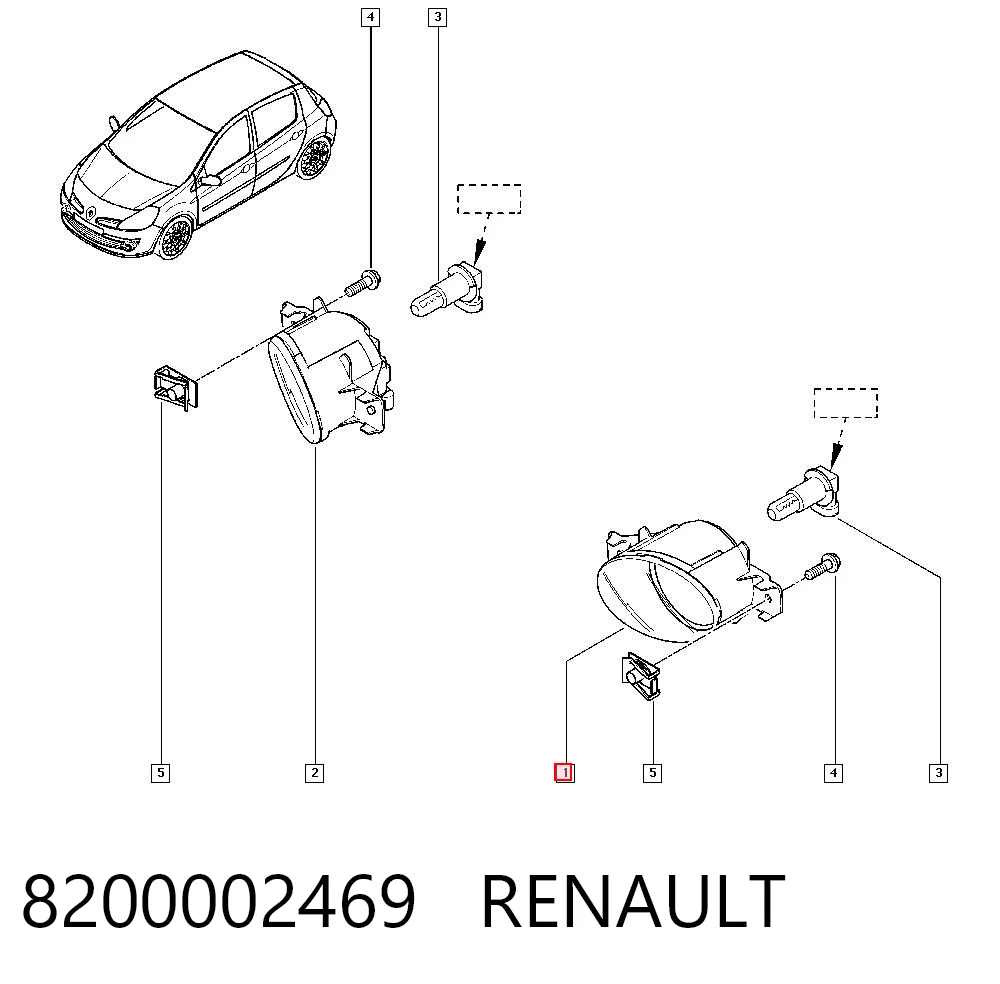 Renault Clio II Sol sis farı