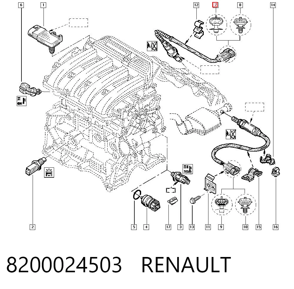 Renault Megane I Lambda sensörü