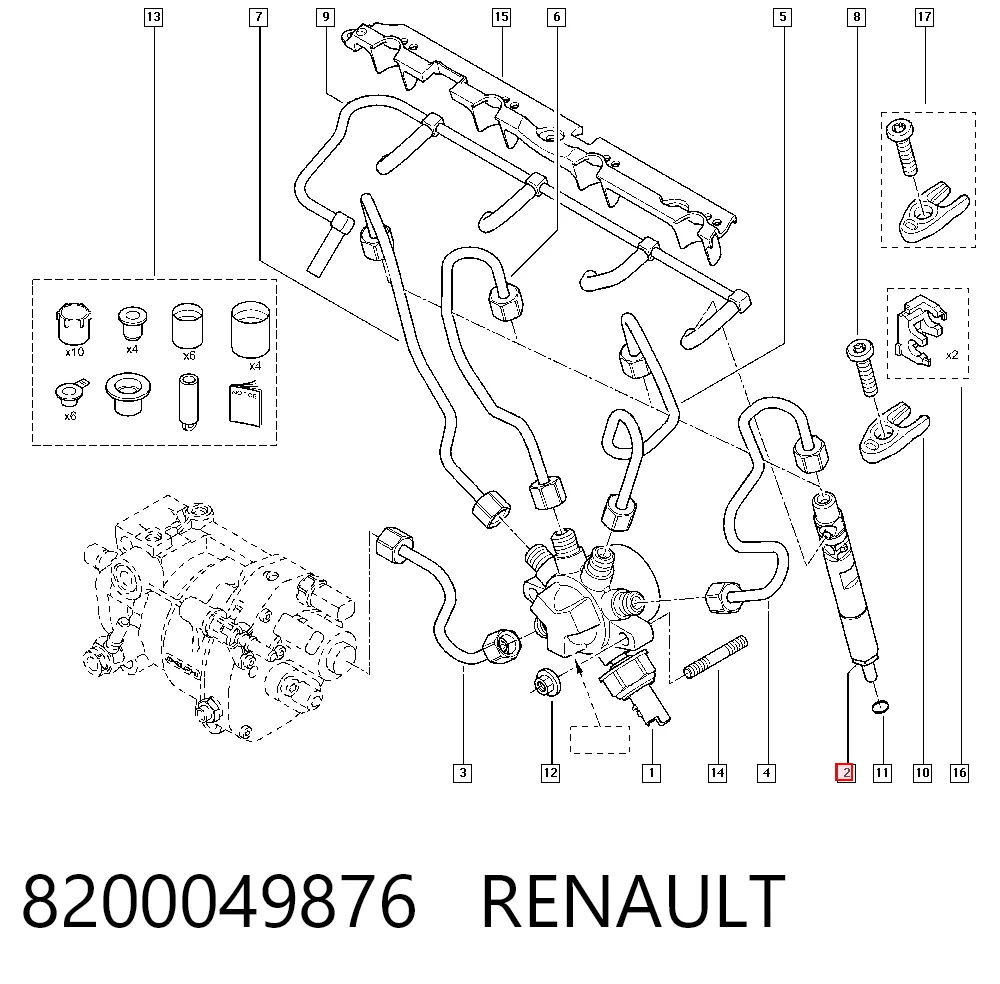 Renault Megane II (2003 - 2012) Yakıt enjektörü fiyatları