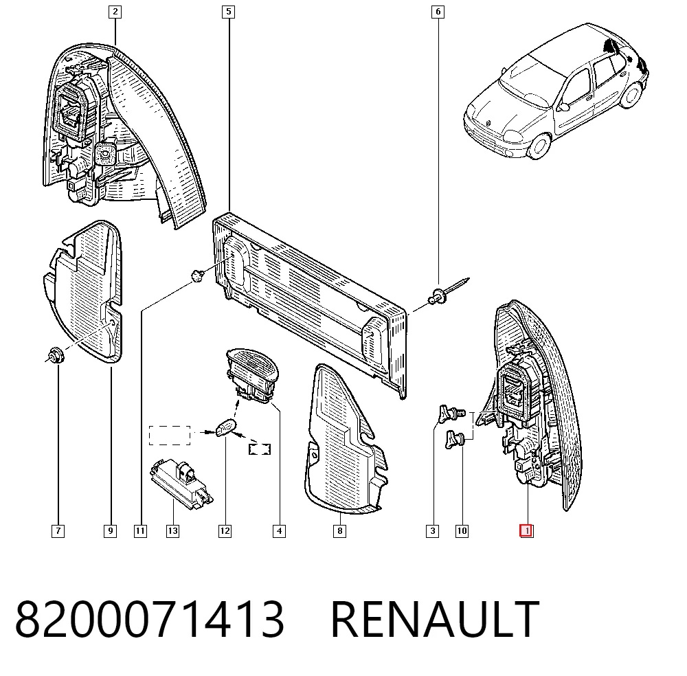 Renault Clio II Sol stop lambası Türkiye fiyatı