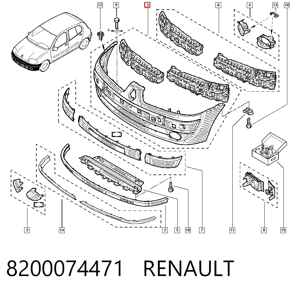 Renault Clio II (1998 - 2010) Ön tampon satın al