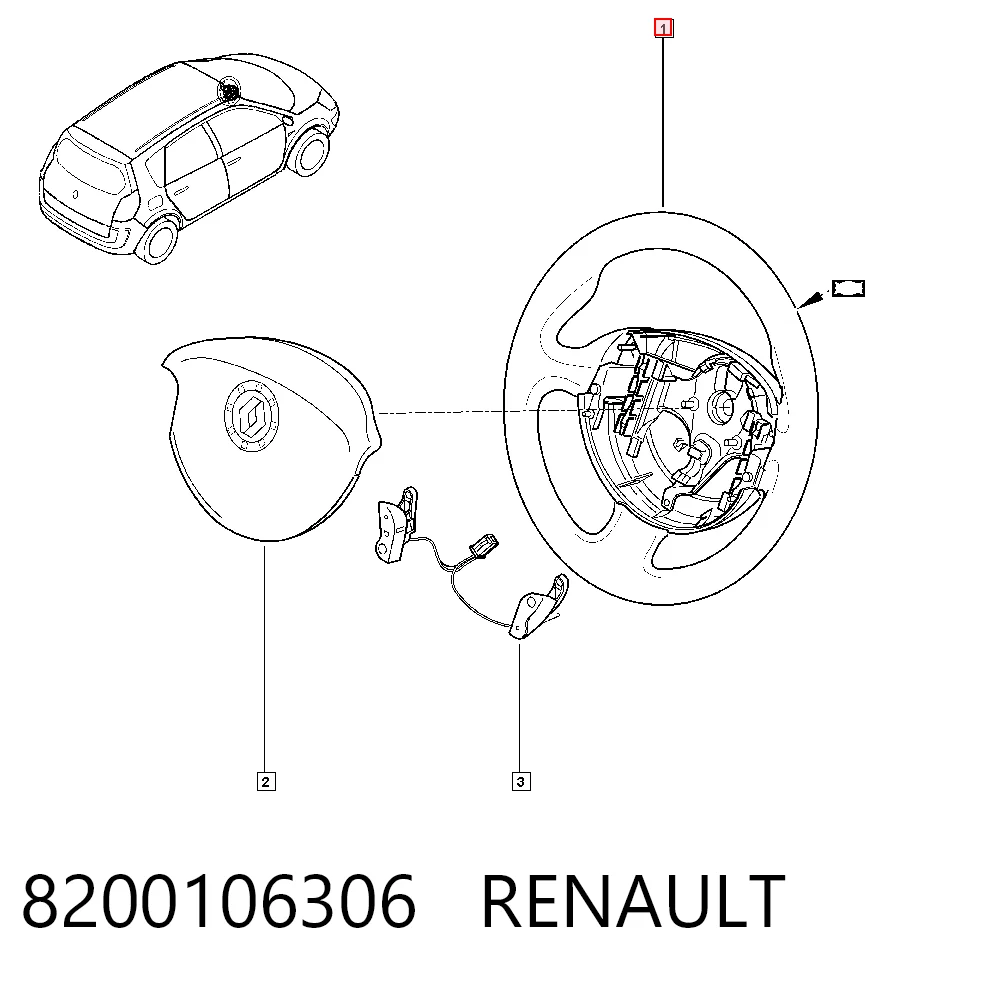 Renault Megane II (2003 - 2012) Direksiyon simidi fiyatı