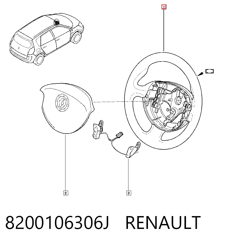 Renault Megane II (2003 - 2012) Direksiyon simidi satın al