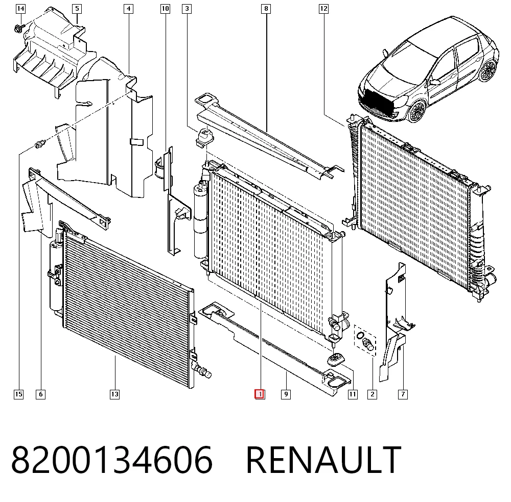 Renault Clio III Motor su radyatörü