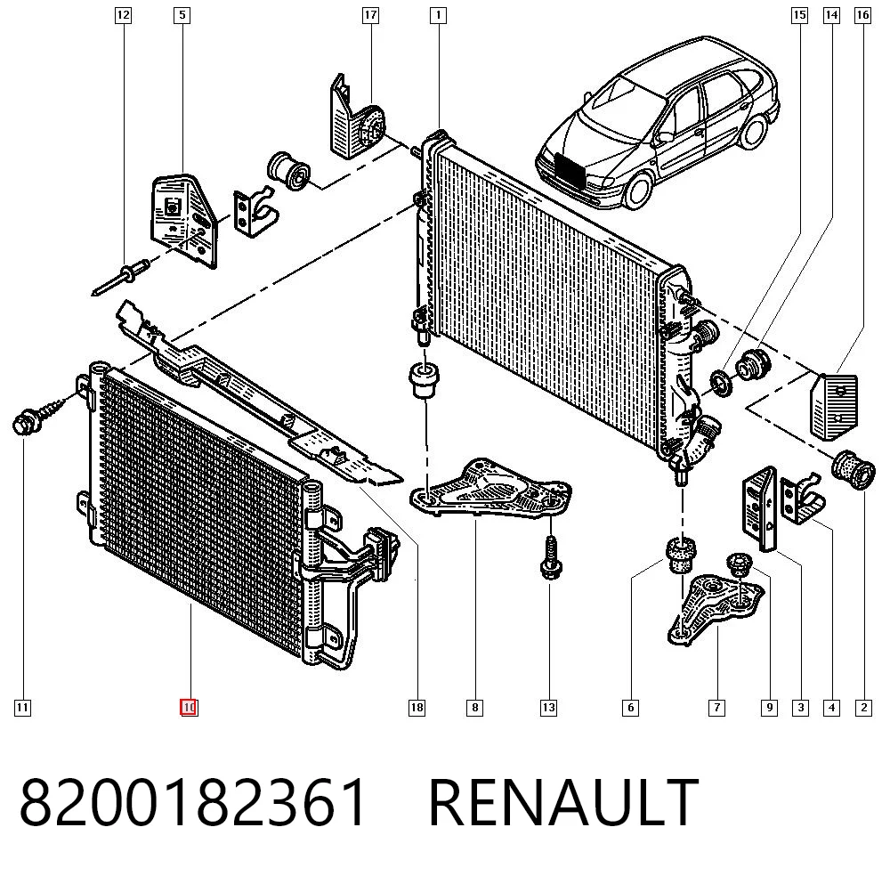 Megane I Klima kondenseri