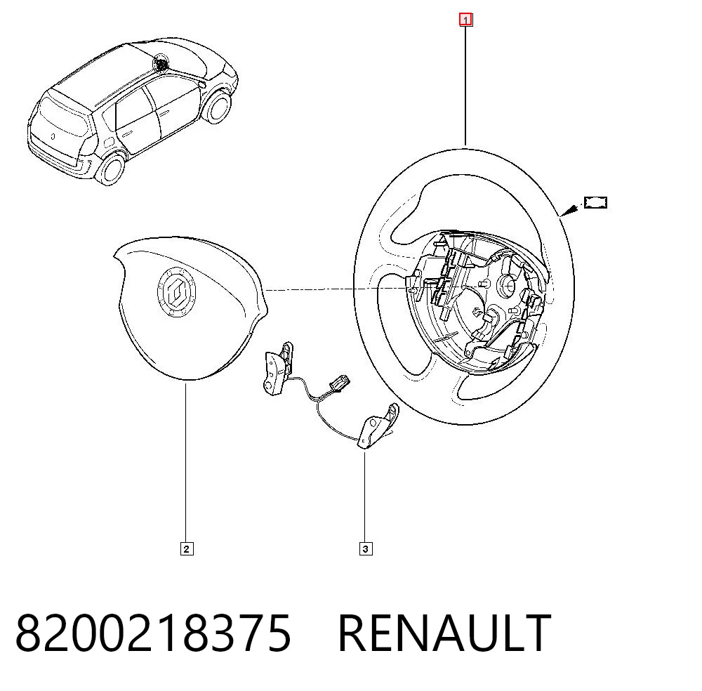 Renault Megane II Direksiyon orijinal