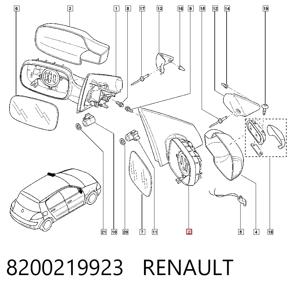 Renault Megane II Sağ ayna fiyatı