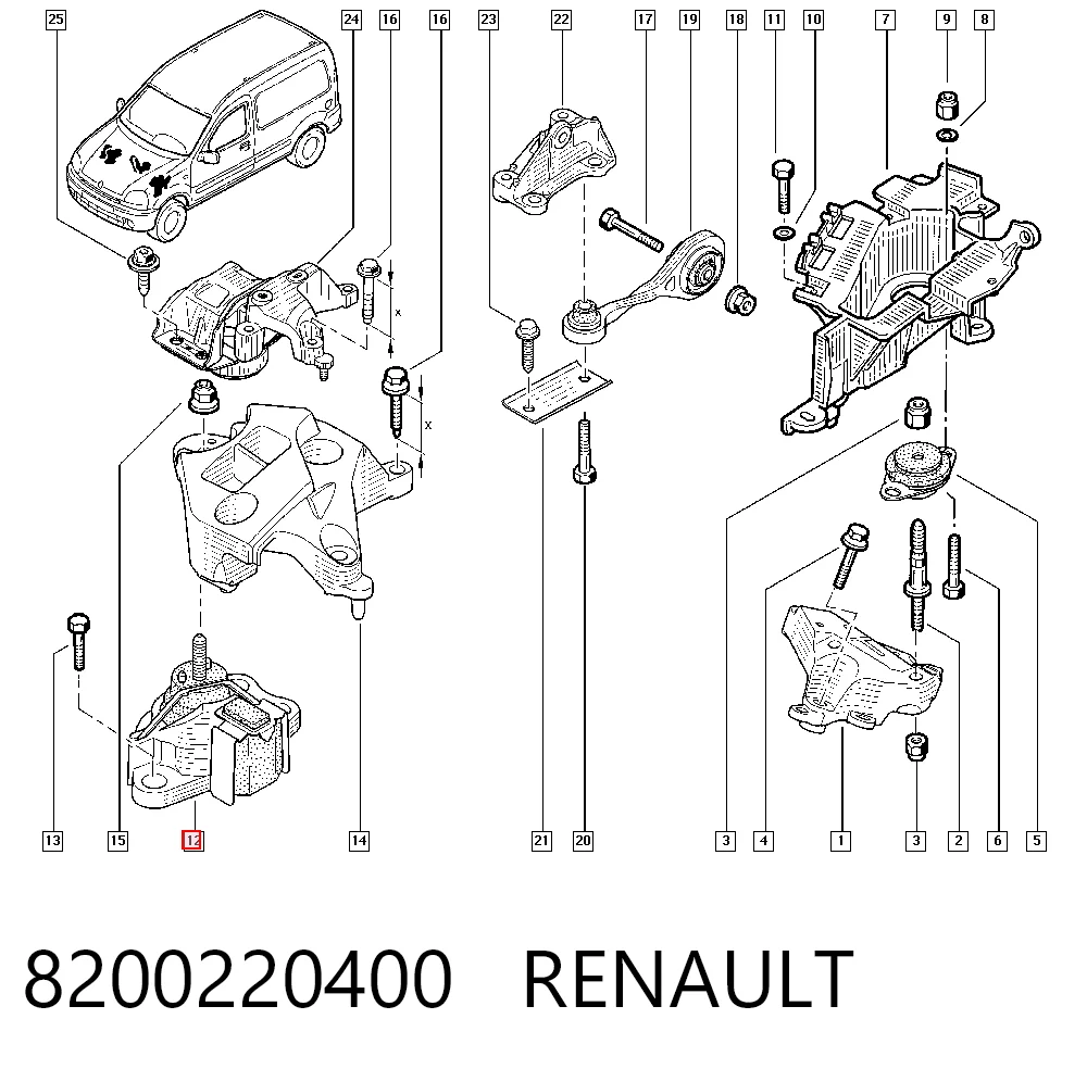 Renault Clio  Sağ Motor Kulağı