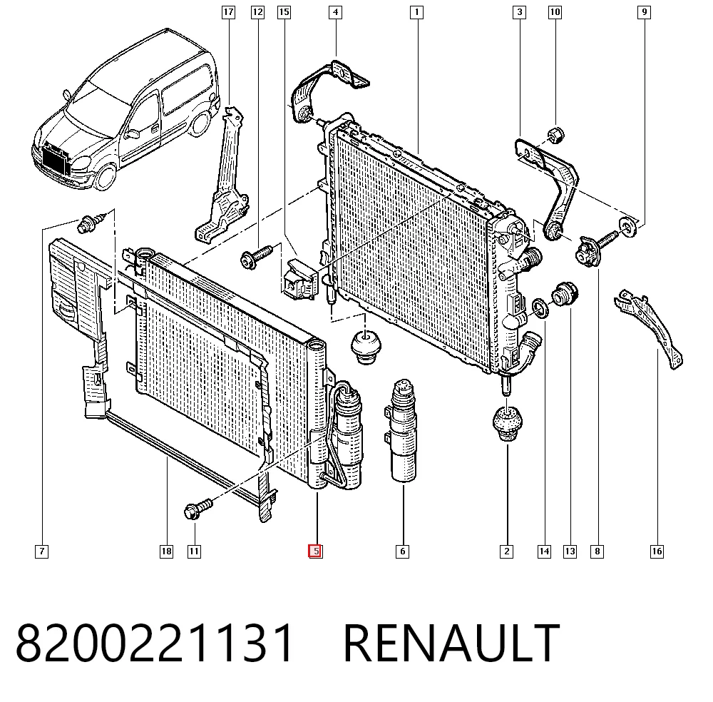 Renault Kangoo  Klima kondenseri