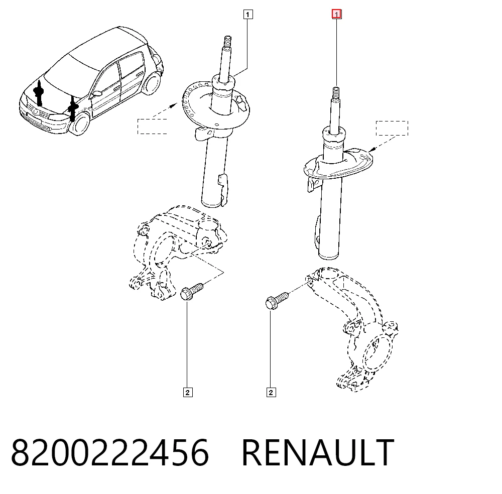 Renault Megane II Ön amortisör Türkiye fiyatı
