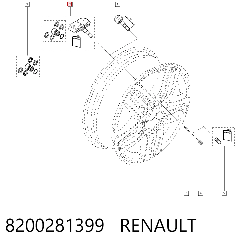 Renault Megane II TPMS Sensörü