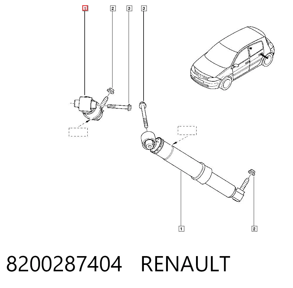 Renault Megane II Arka amortisör