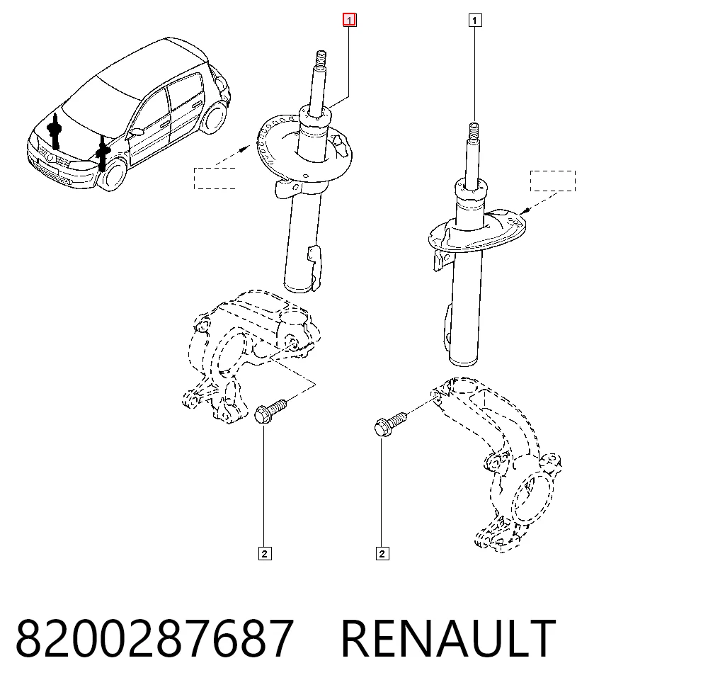 Renault Megane II Ön amortisör Türkiye fiyatı