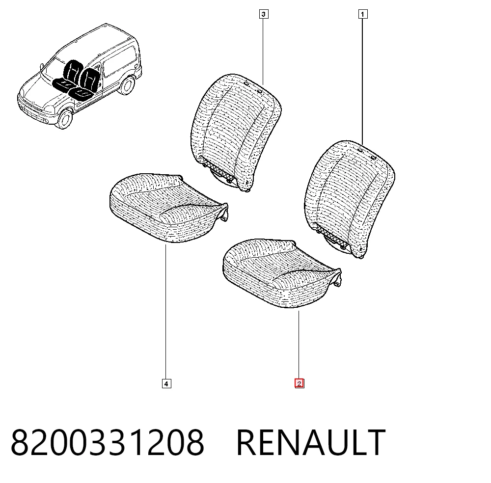 Renault Kangoo  (1998 - 2008) Radyatör ızgarası satın al
