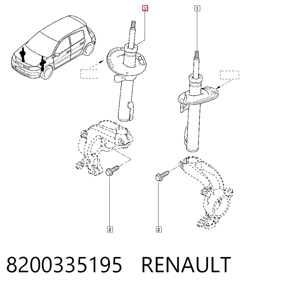 Renault Megane II Ön amortisör Türkiye fiyatı