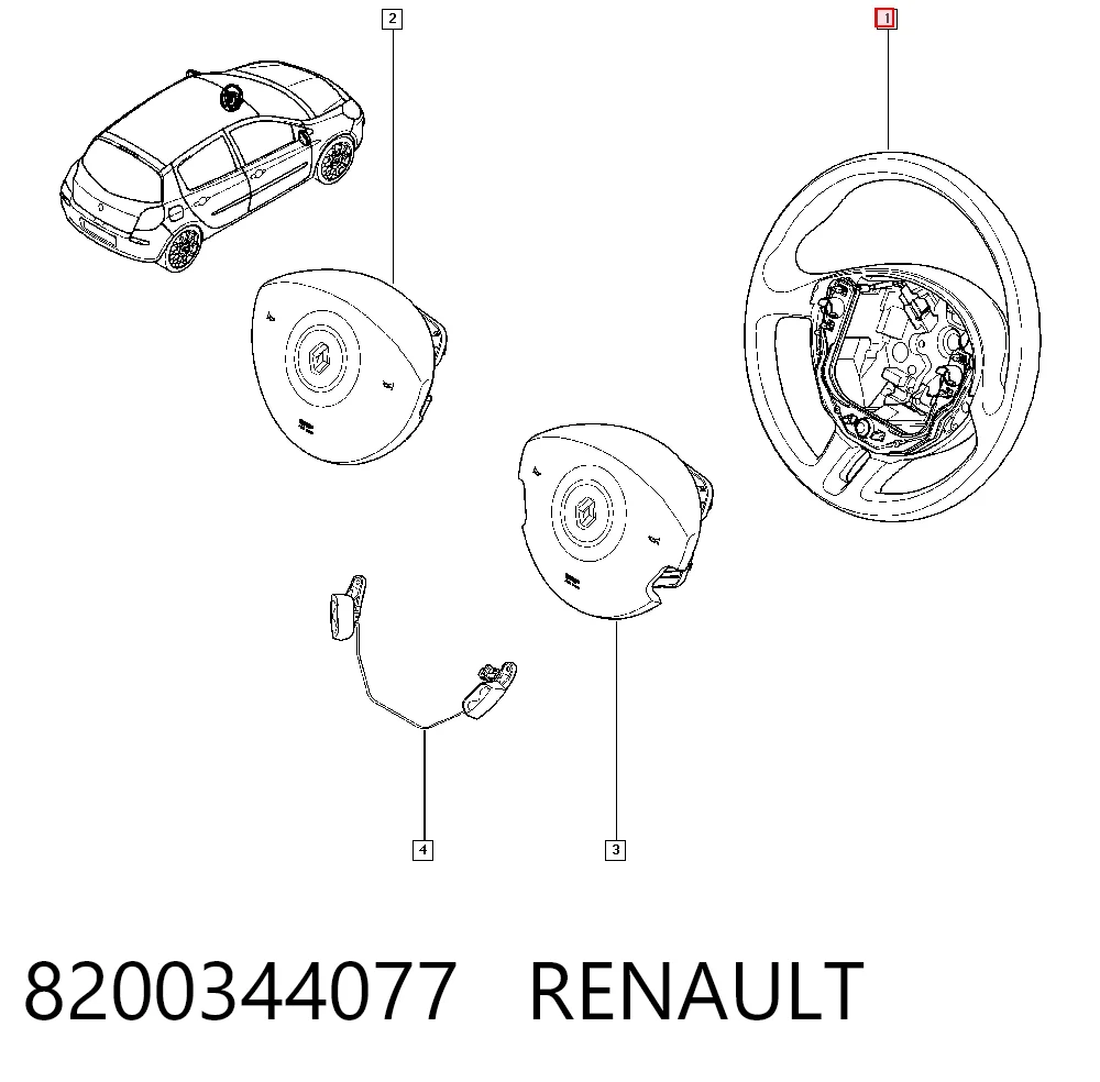 Renault Clio III Direksiyon simidi