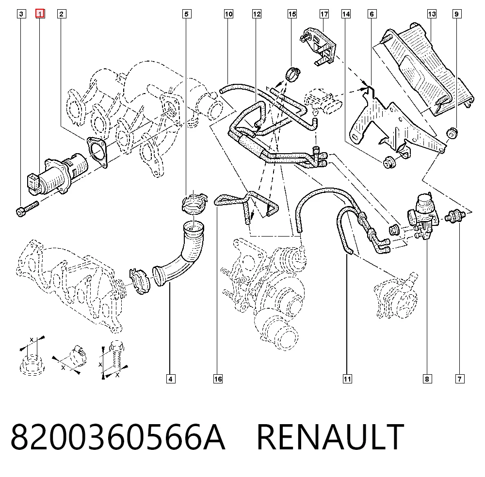 Renault Megane I EGR vanası