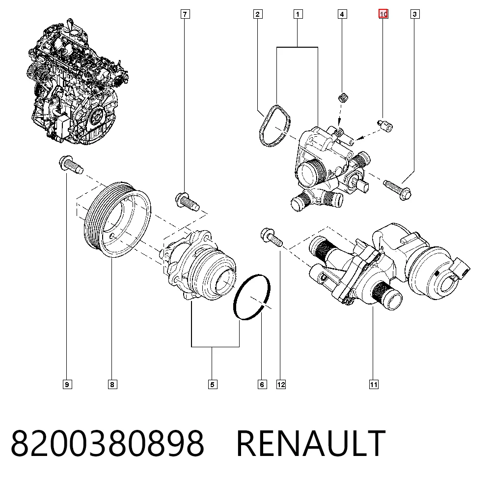 Qashqai I Termostat yuvası